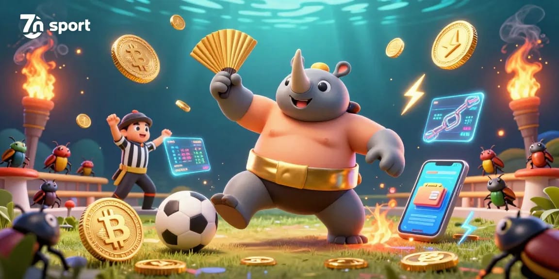 Experience thrilling sports betting action with 7m sport, featuring dynamic characters amidst a wealth of gambling elements.