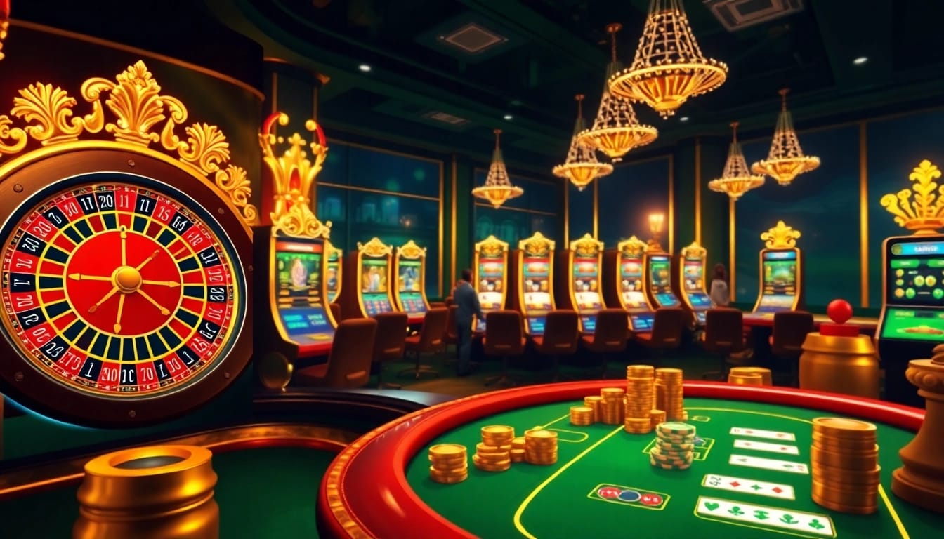 Action-packed betting scene at https://mm88.agency/ with roulette and poker games enhancing excitement.