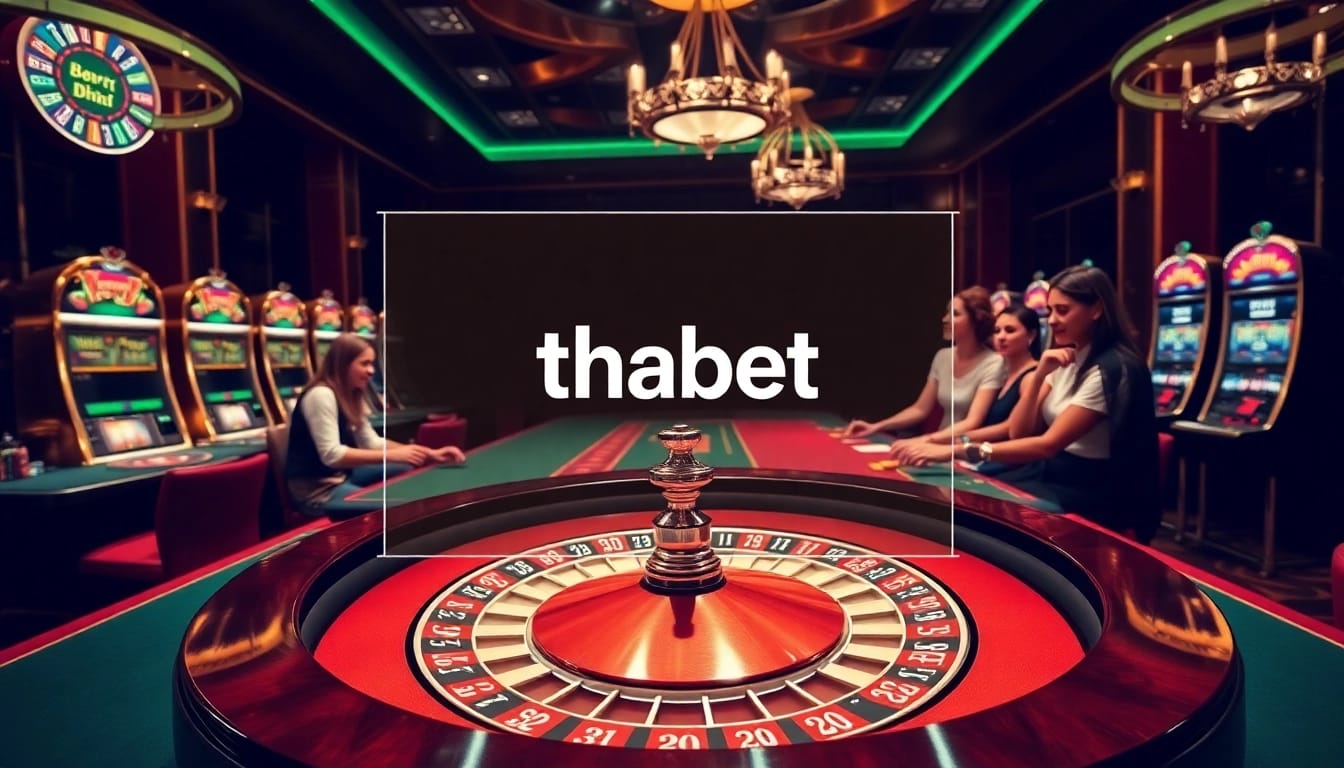 Experience thabet's thrilling casino atmosphere with vibrant gaming tables and roulette action.
