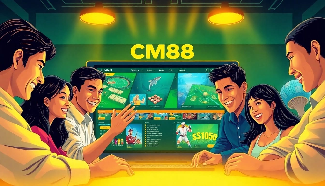 Engaging online gambling experience at CM88 with diverse players enjoying games.