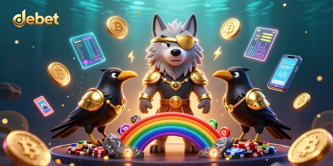 Experience the thrill of debet with a dynamic Norse-themed casino illustration showcasing vibrant gaming elements.