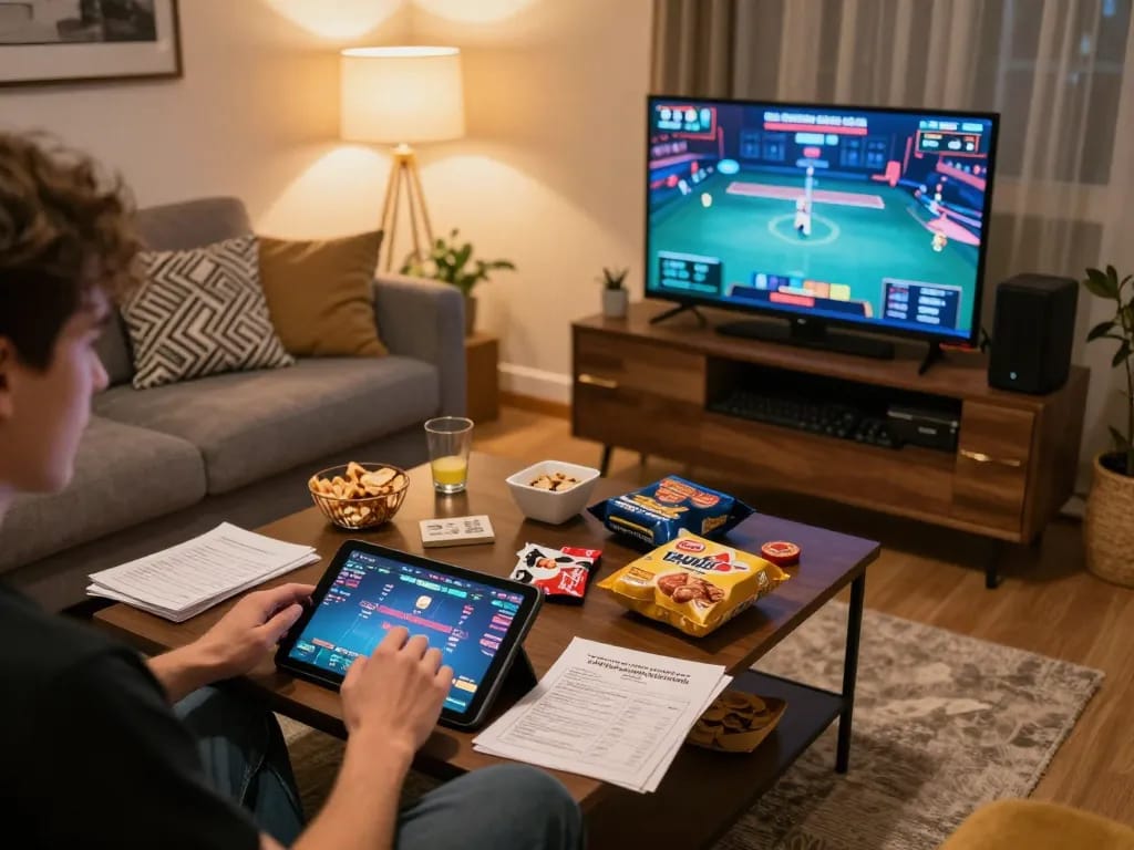 Engage with Link KK55 at home, enjoying a dynamic online gaming experience on a tablet.