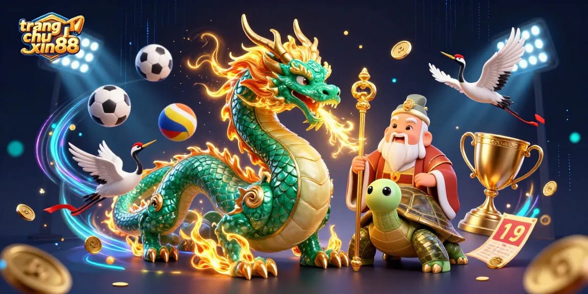 Experience the excitement of trang chu xin88 as the jade dragon symbolizes vibrant luck and triumph in gambling.