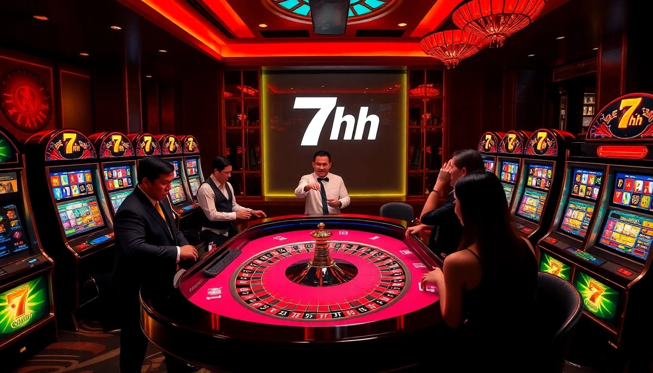 Players enjoying a thrilling game of roulette at 7hh online casino, showcasing excitement and engagement.