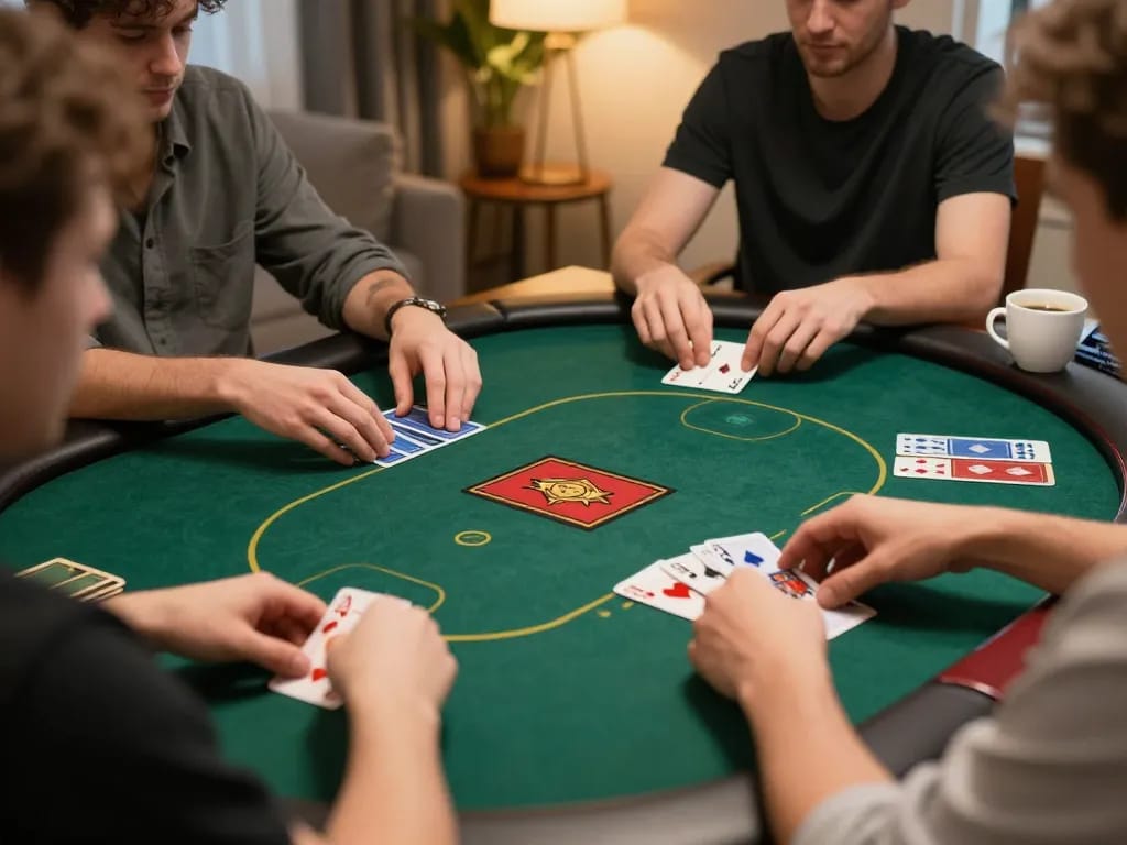 jmb88 engaging in an exciting online poker game with players’ hands and cards visible on screen