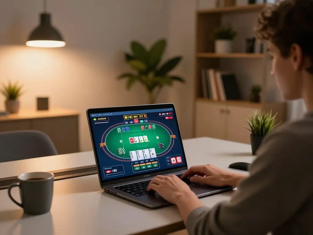 Engaging poker gameplay at tg88 online casino desktop setup