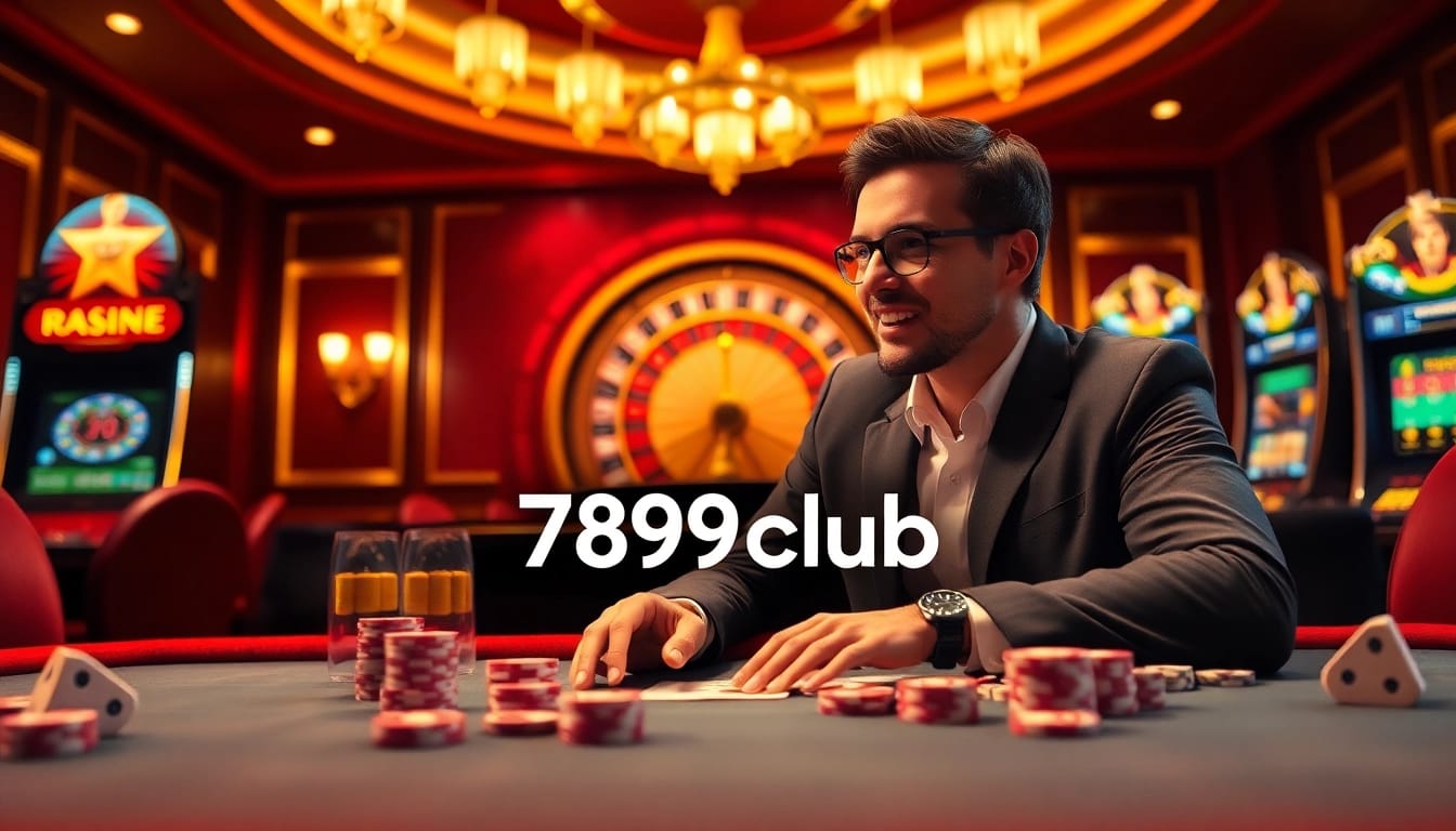 Exciting poker game setup at 789club with vibrant colors and casino elements.