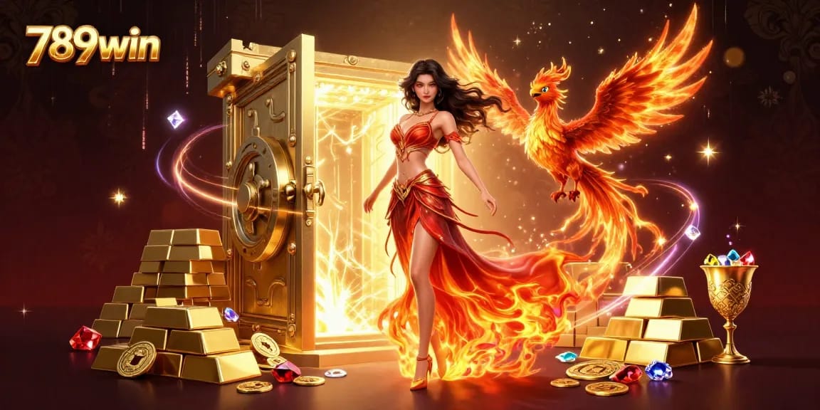 Win big with 789win in a stunning casino scene filled with treasures and game excitement.