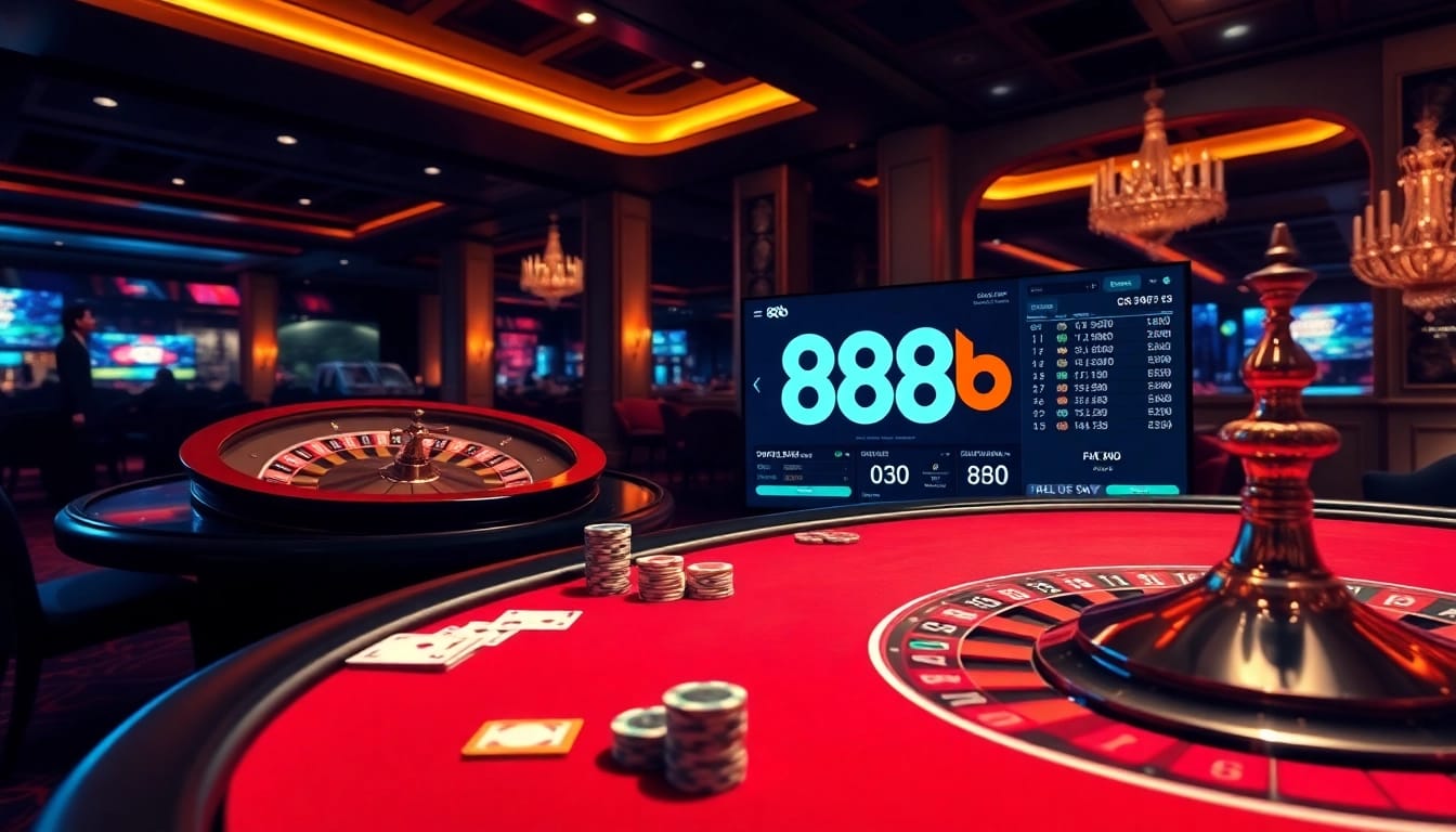Attendees engaging in a thrilling online gaming session at 888b casino.
