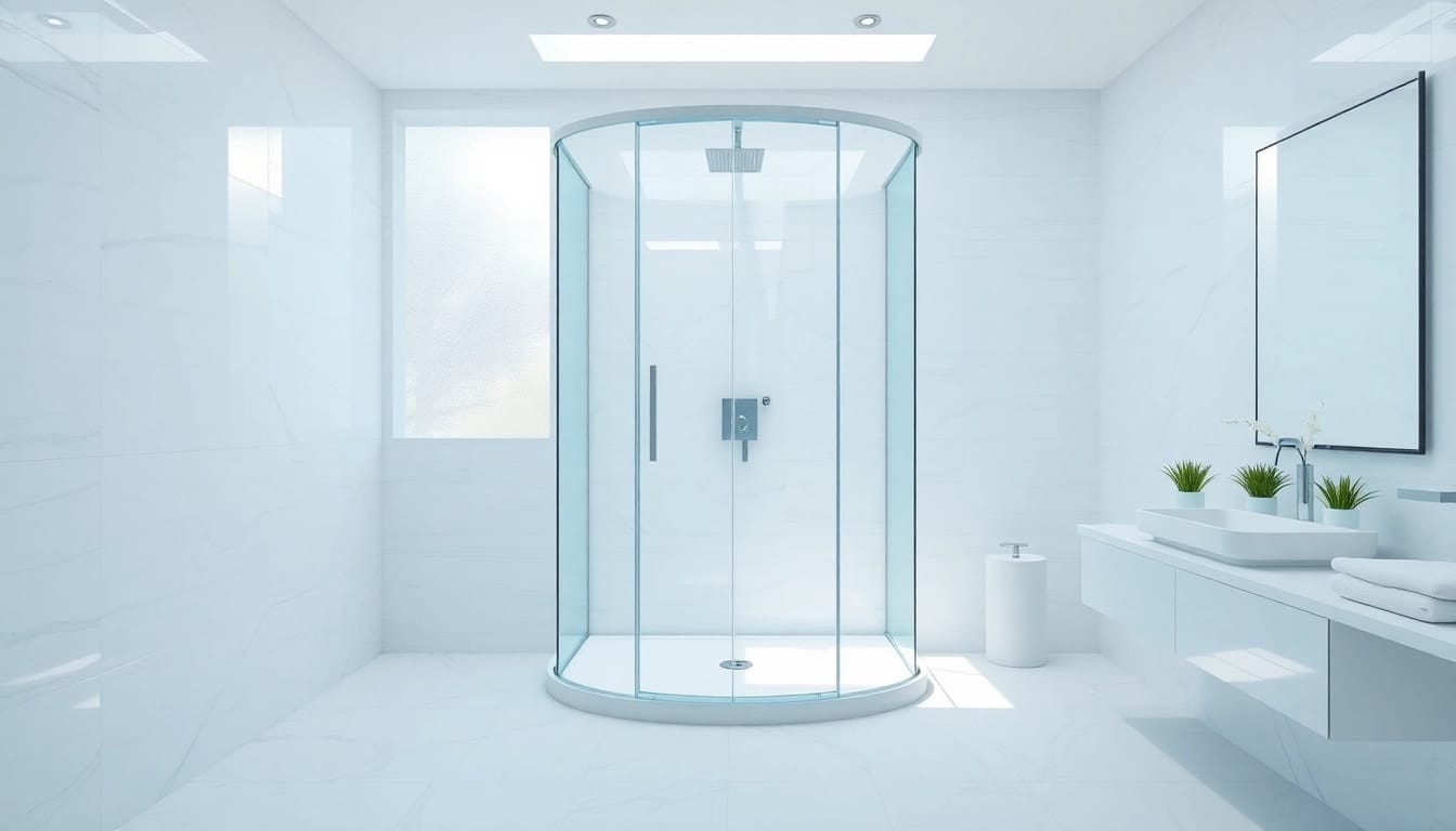 Erleben Sie eine dusche 100x100 in einem stilvollen, modernen Badezimmer mit eleganten Fliesen.