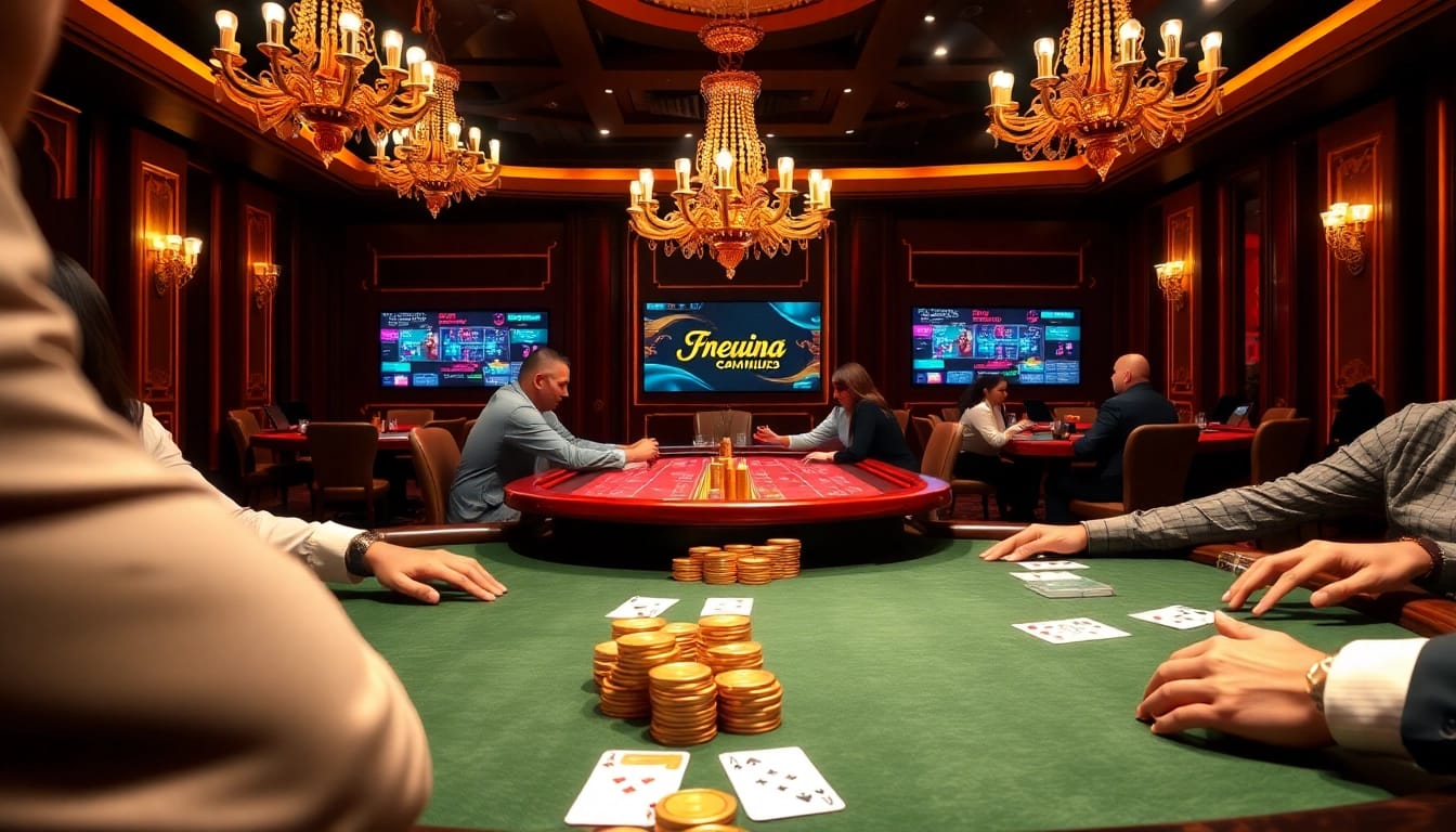 Experience the thrill of high-stakes poker at fnew88.com, showcasing luxury and excitement in every game.