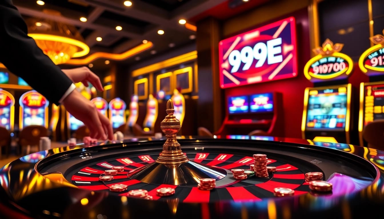 Experience the thrill of gambling at 999E with vibrant roulette and poker excitement.