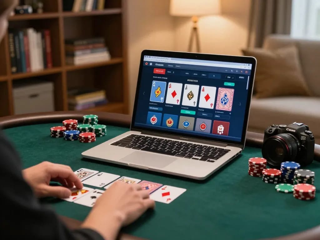 Play online poker on OPEN88 from a cozy home setup, enjoying strategic gameplay and responsible gaming atmosphere