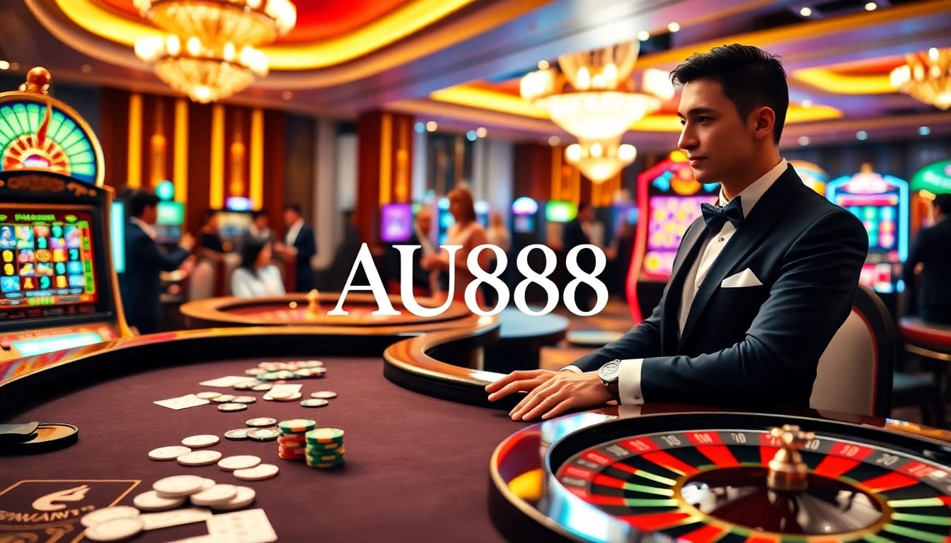 Experience top-tier gaming excitement at AU88 casino with vibrant tables and thrilling slot machines.