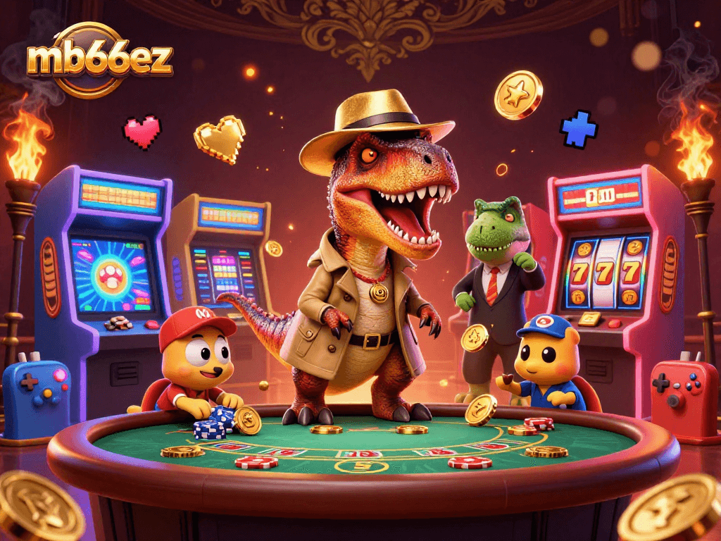 Play casino games like a pro with mb66ez's 3D velociraptor card counter and stegosaurus pit boss.