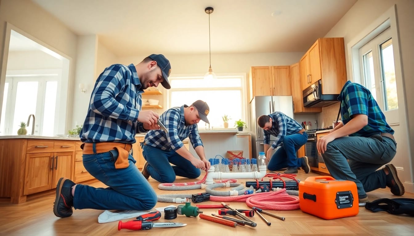 Efficient whole house repiping services Tampa demonstrated by a professional plumbing team.