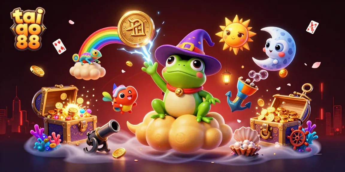 Experience thrilling wins at tai go 88 with vibrant 3D illustration showcasing magical characters and lavish casino themes.