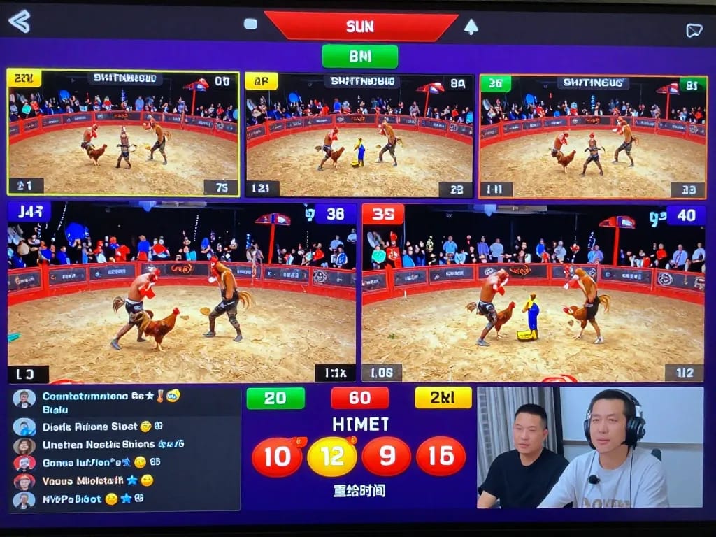 Viewers engaged in live chicken fights at https://dagatructiep.co.uk/, enjoying thrilling online betting interactions.