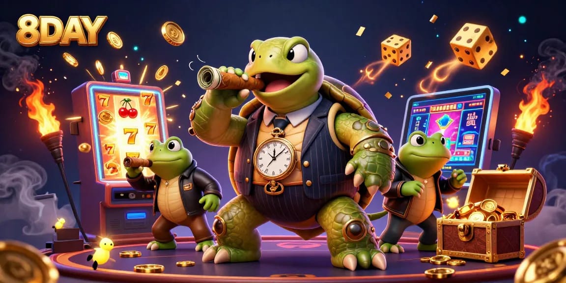 Experience thrilling gaming excitement at 8DAY with vibrant jackpots and engaging casino elements.
