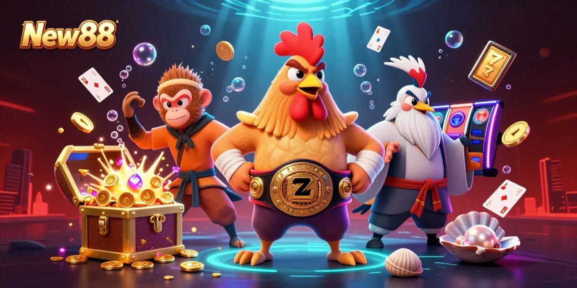 Experience thrilling wins at New88 with vibrant casino action and engaging character dynamics.