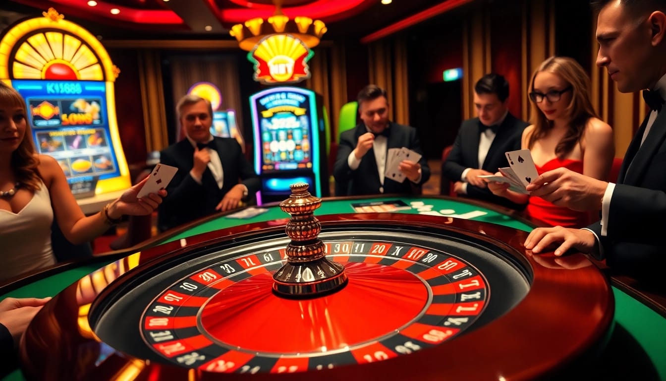 Experience the thrill of km1888b with vibrant casino games and roulette excitement.