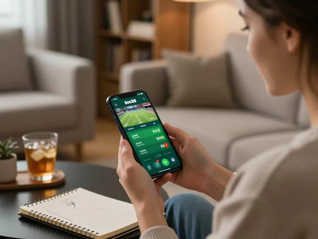 Engaging with the Soc88 betting app for dynamic sports betting and strategic gameplay.