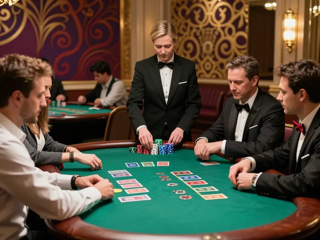 Experience strategic gameplay at cm88 with players engaged at a lively blackjack table.