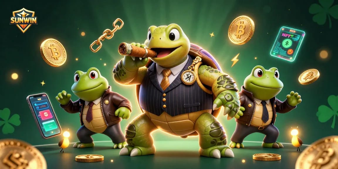 SUNWIN promotes thrilling gaming experiences with life-like casino characters and vibrant crypto elements.