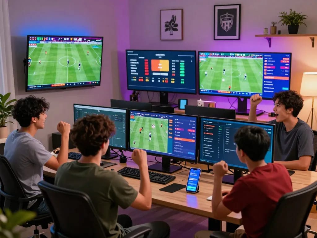 Exciting online betting scene with nowgoal live soccer odds and enthusiastic bettors.