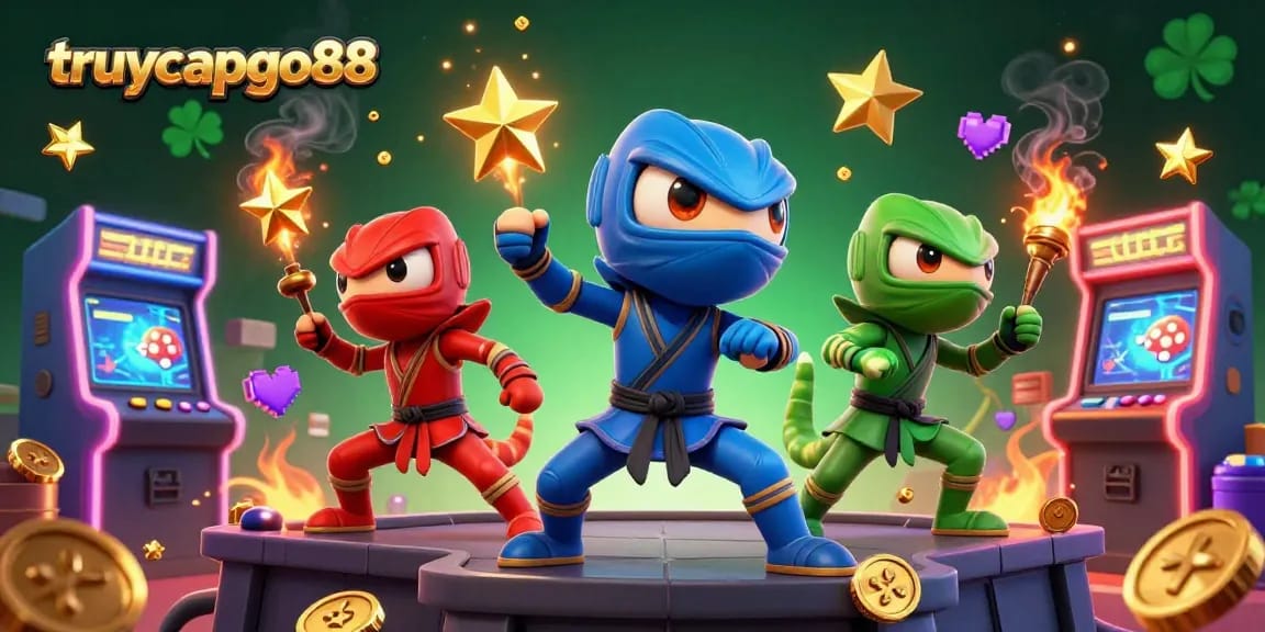 Experience the excitement of truycapgo88 with colorful characters in a dynamic gaming scene.