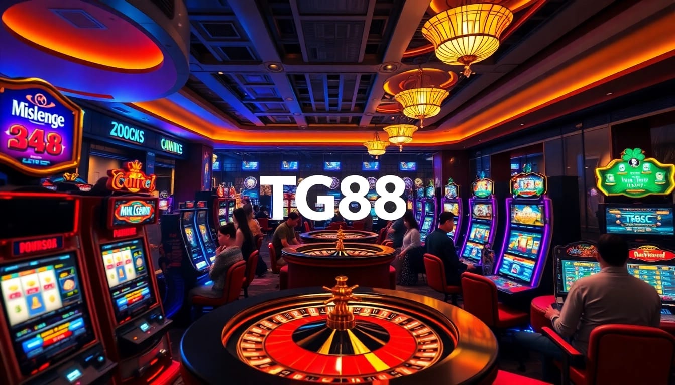 Experience the thrill of winning at TG88's engaging casino games with vibrant slot machines.