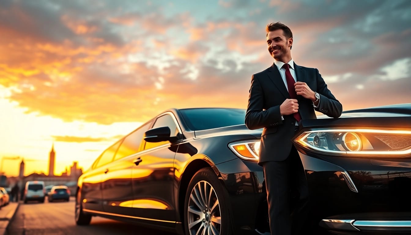 Efficient Nottingham to Heathrow Taxi service with a professional chauffeur ready for passengers.