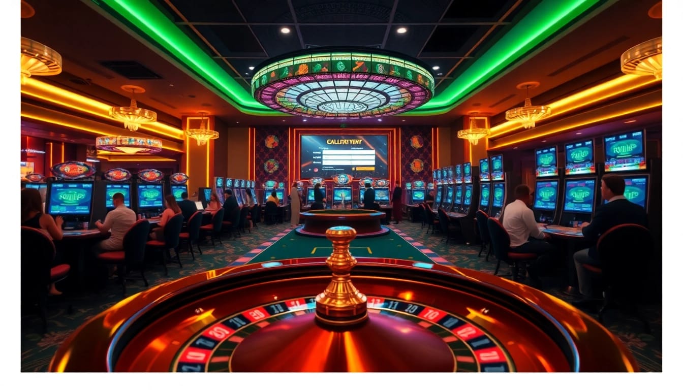 Engaging visual of Đăng Ký Nhà Cái 68VIP registration process within a vibrant casino atmosphere.