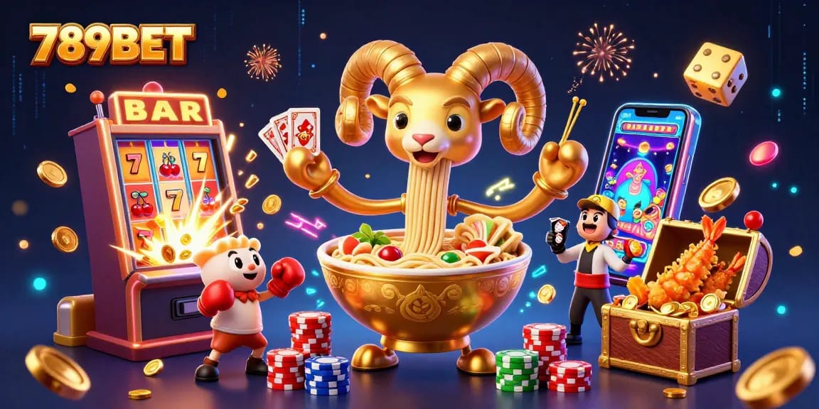 Experience thrilling gameplay at 789BET with our vibrant casino illustration bursting with excitement!