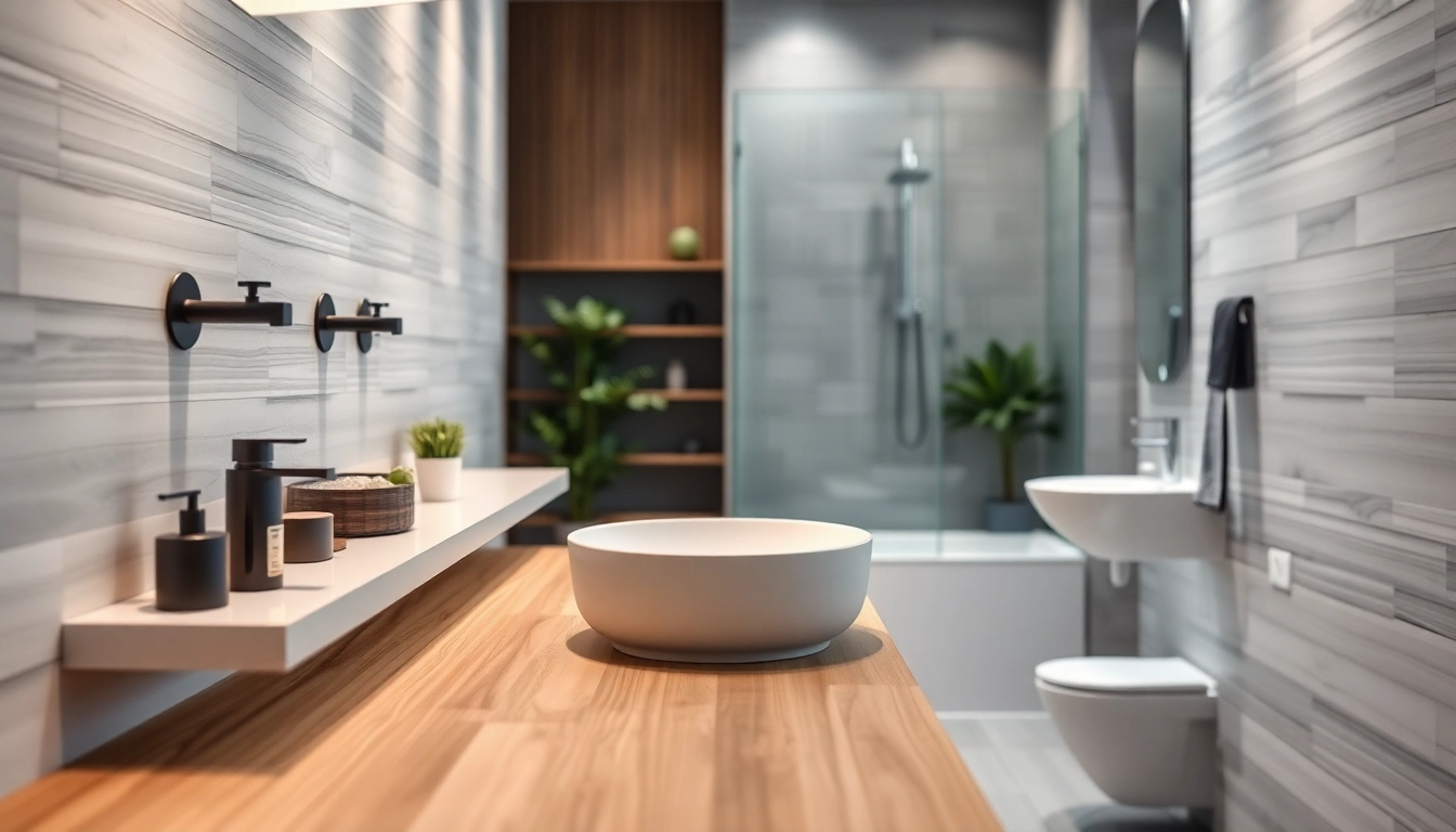 Erleben Sie sonni sanitär mit modernsten Badarmaturen in einem eleganten Badezimmer.