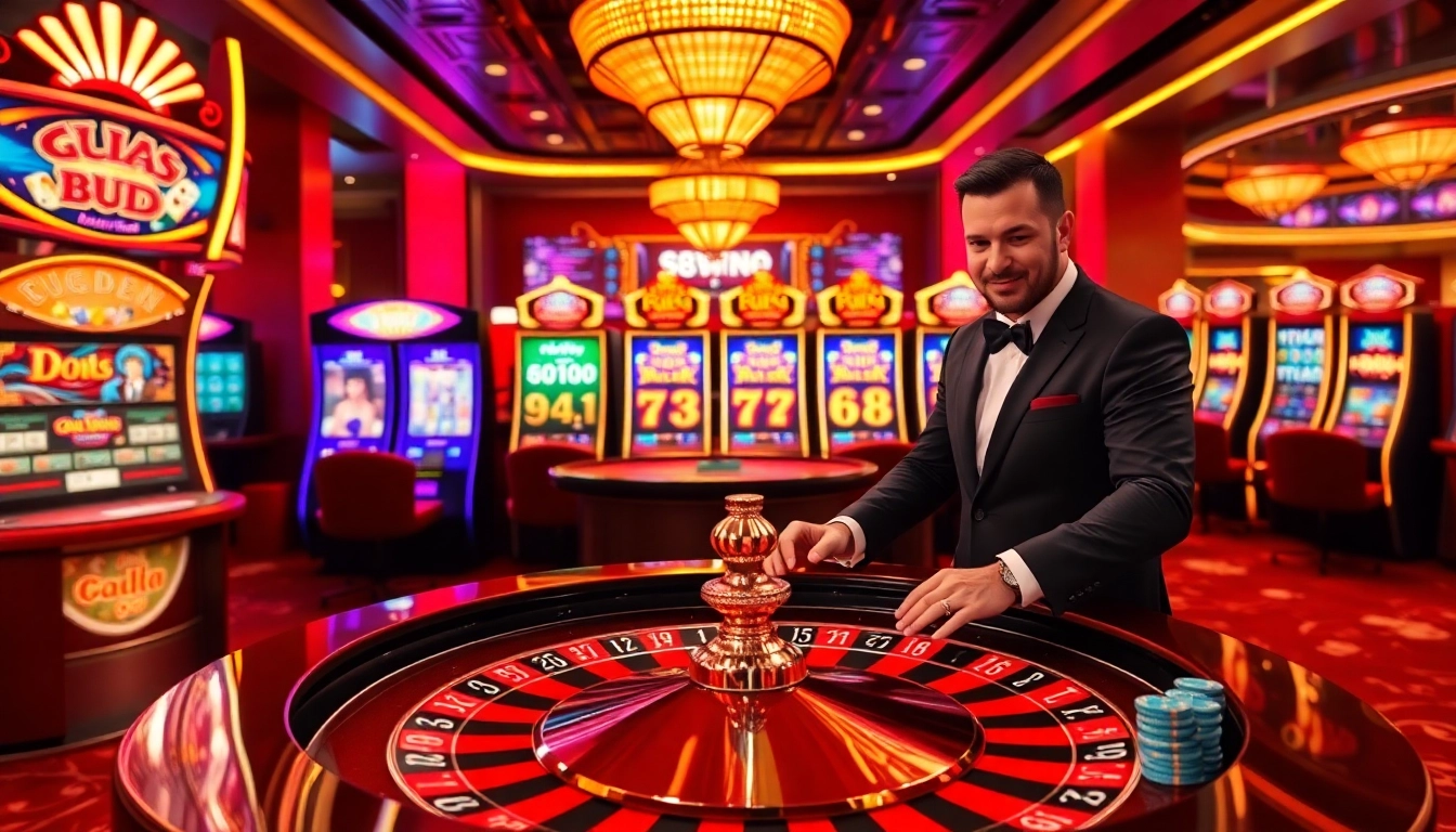 Experience the excitement of online gambling at 58WIN with vibrant roulette and slot machines.