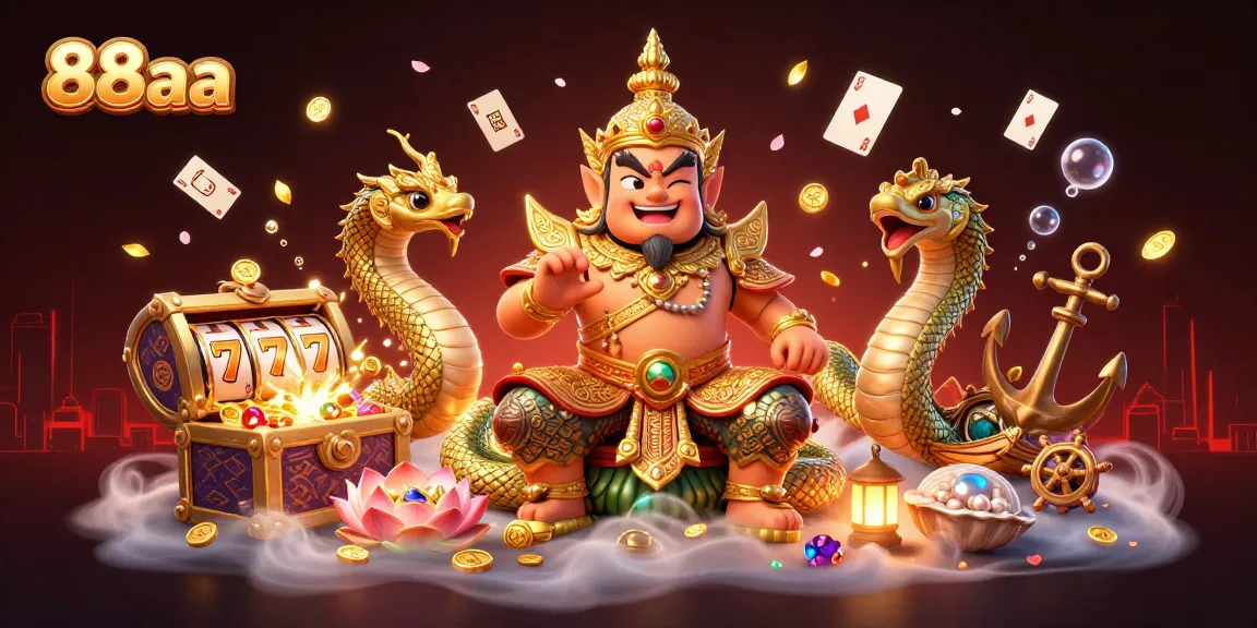 Experience thrilling wins at 88aa with vibrant slot reels and captivating characters!