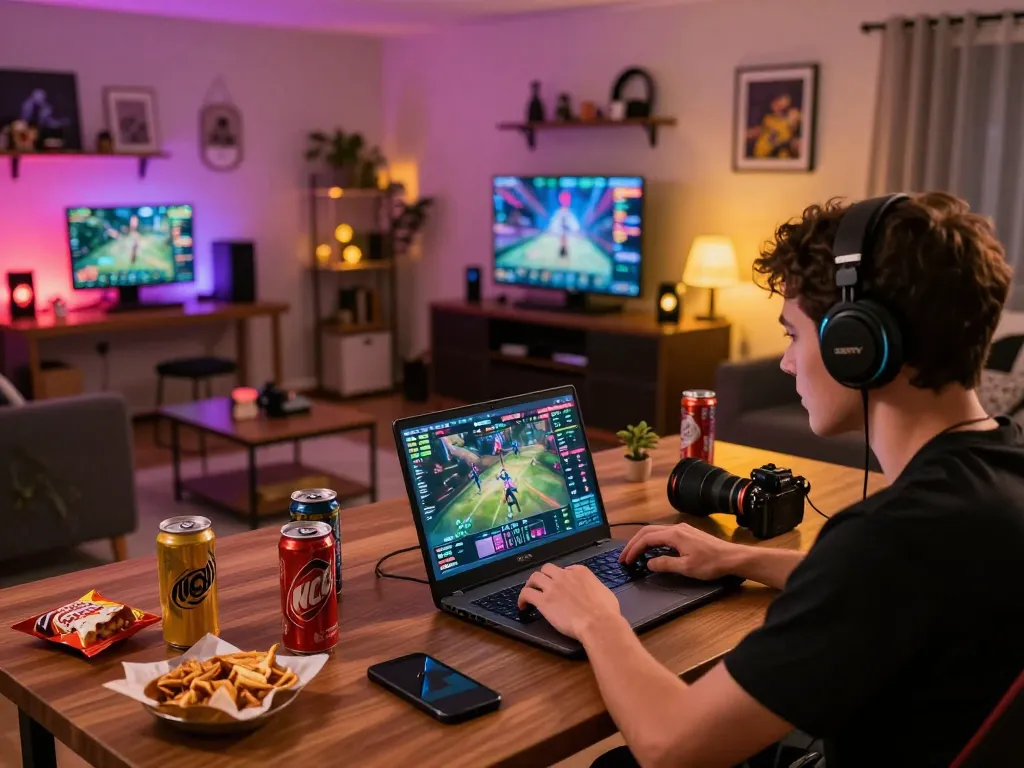 Player engaging in esports betting on lc88 platform with live event displayed on laptop screen