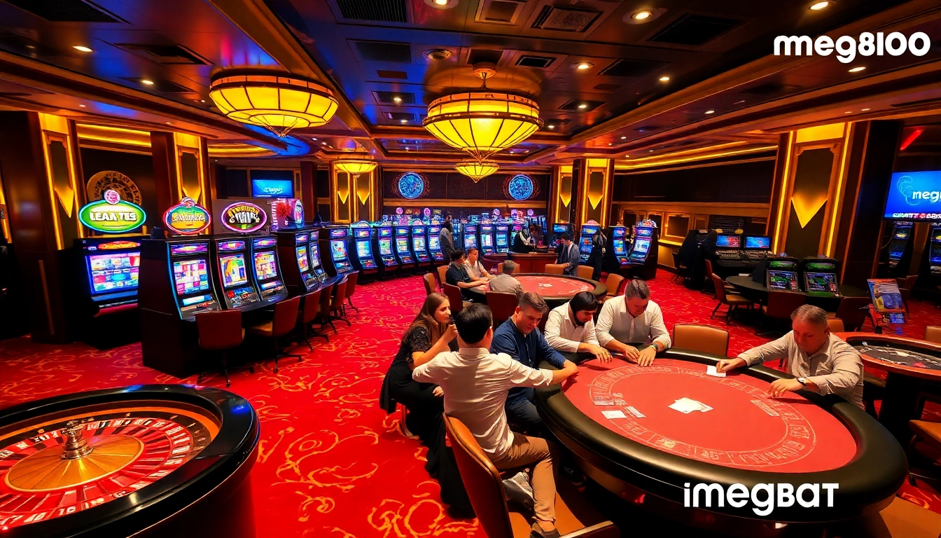 Players enjoying a thrilling game at a mega888 casino table, capturing the excitement of online gambling.