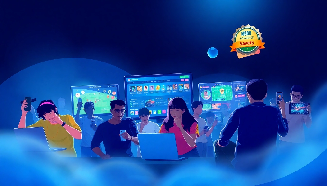 Exciting online gaming scene illustrating players enjoying MB88's secure betting experience.