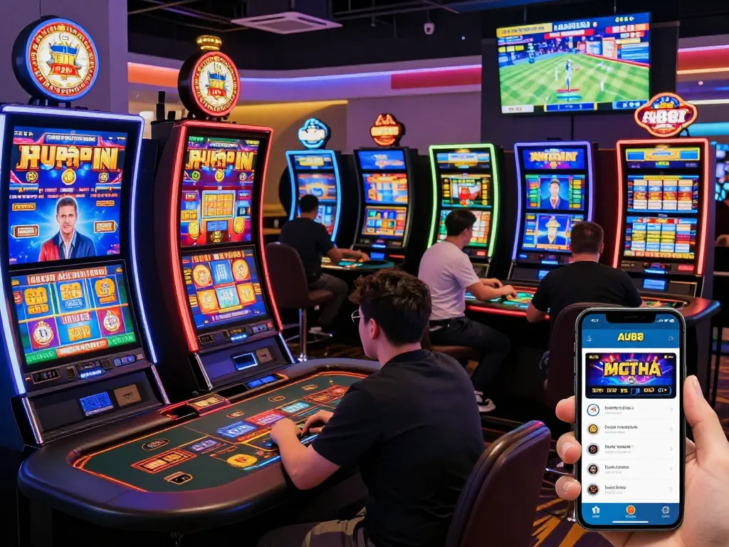 Engaging online gambling experience at AU88 with players enjoying diverse games and live betting.