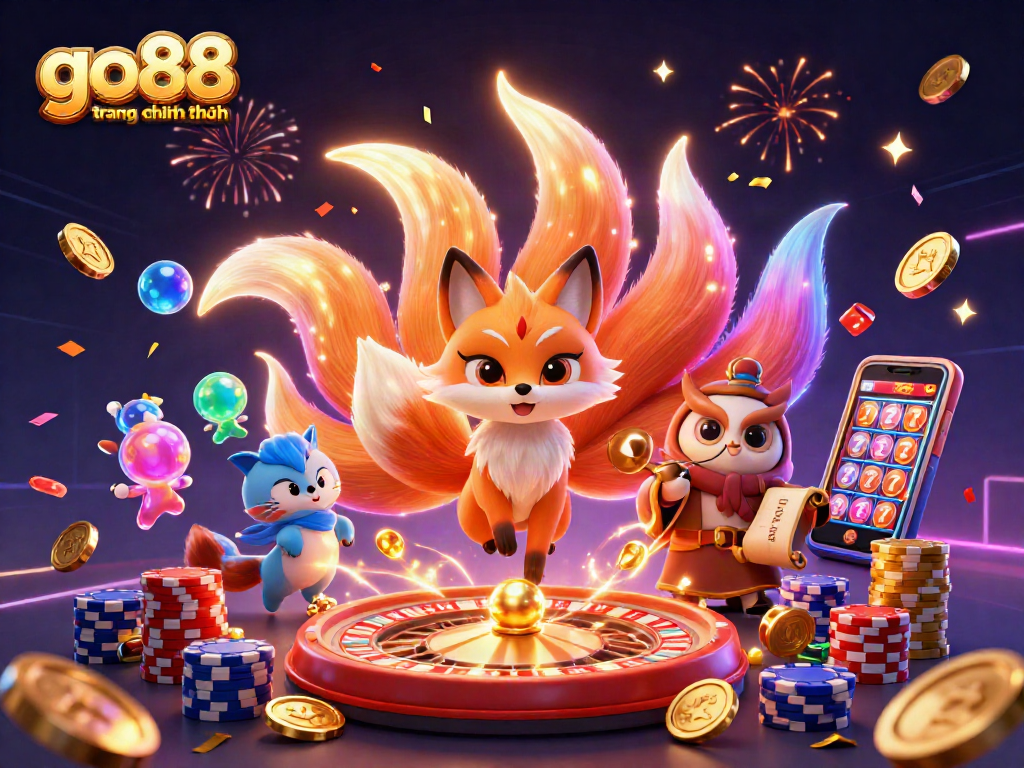 Win big at go88 trang chu chinh thuc with vibrant characters and dynamic casino elements.