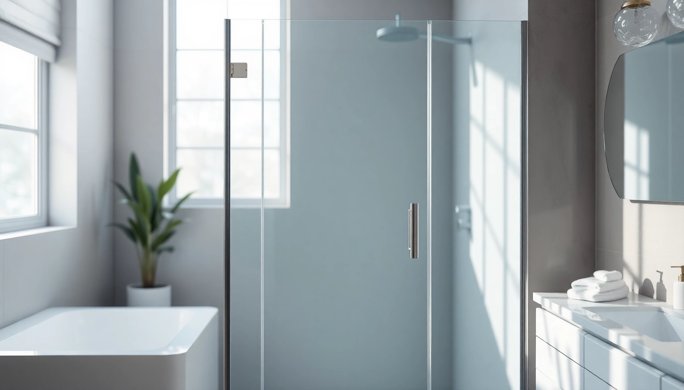 Enhance your bathroom with a stylish semi-frameless shower screen featuring sleek design.