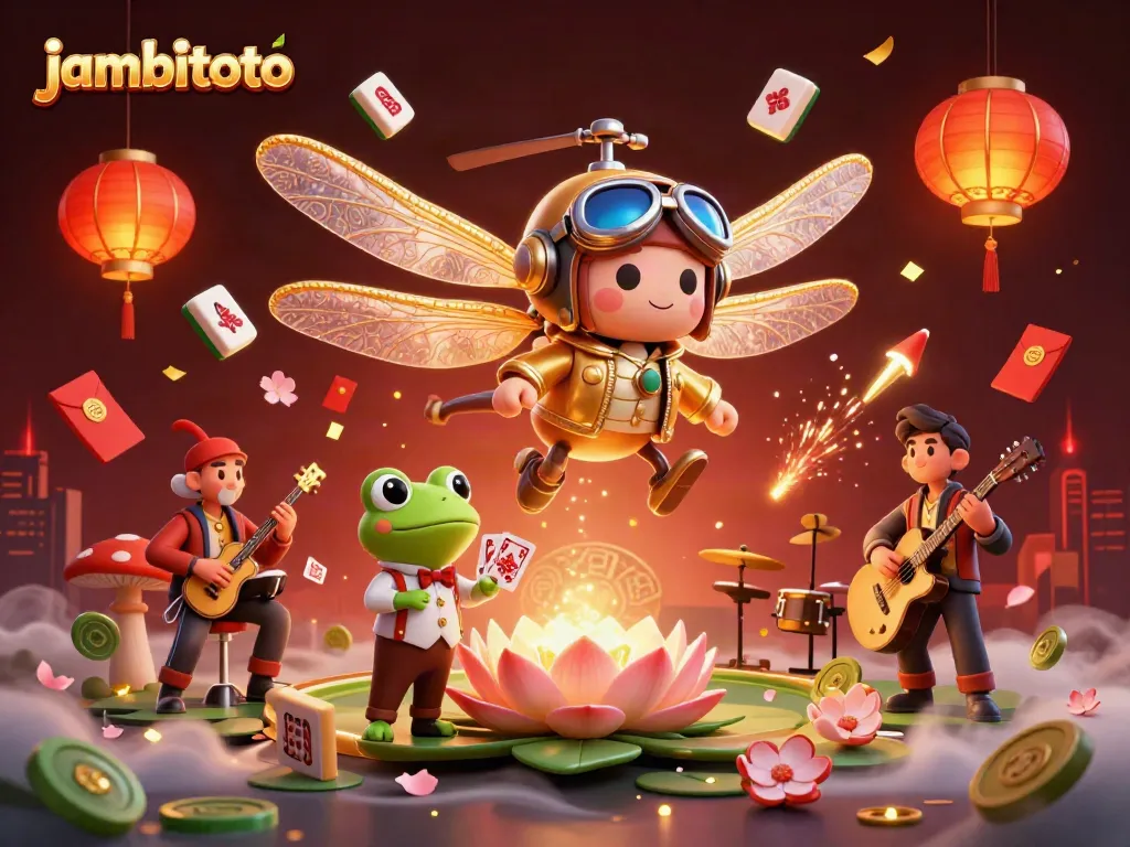 Experience exciting games at jambitoto with a vibrant casino scene showcasing unique characters.