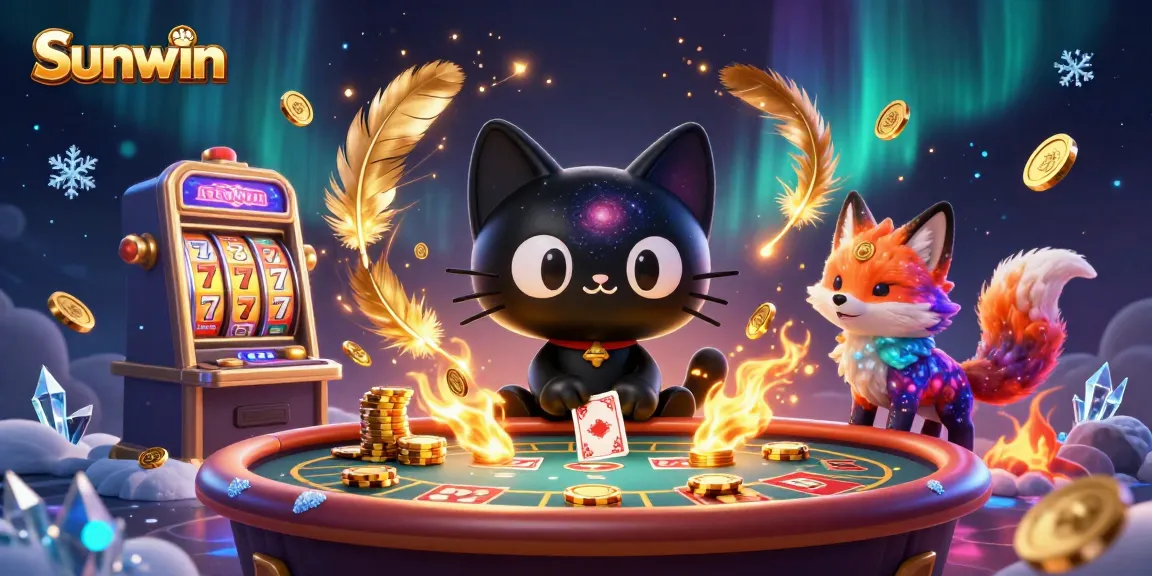 Engage with Sunwin's captivating cosmic casino scene showcasing immersive gambling experiences.