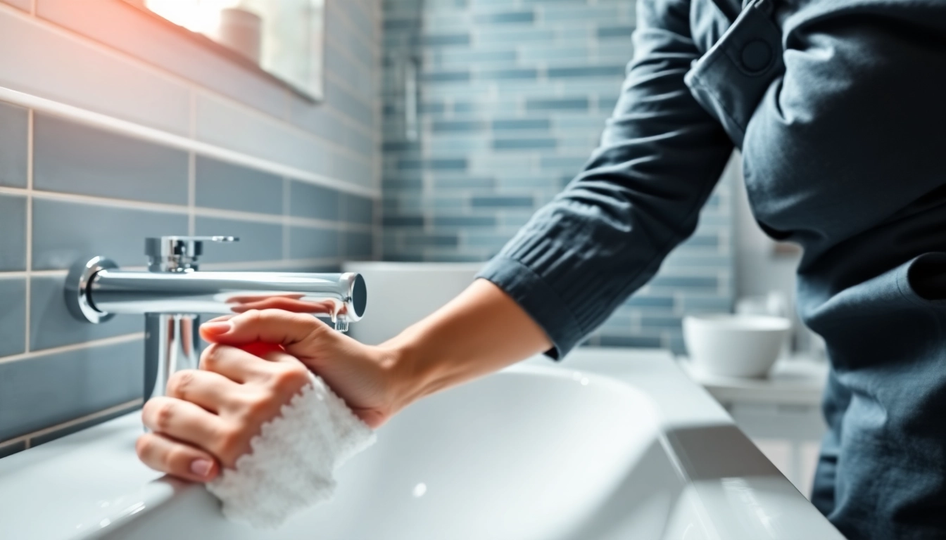 Installieren von Sanitärprodukten von sonni sanitär in modernem Badezimmer.