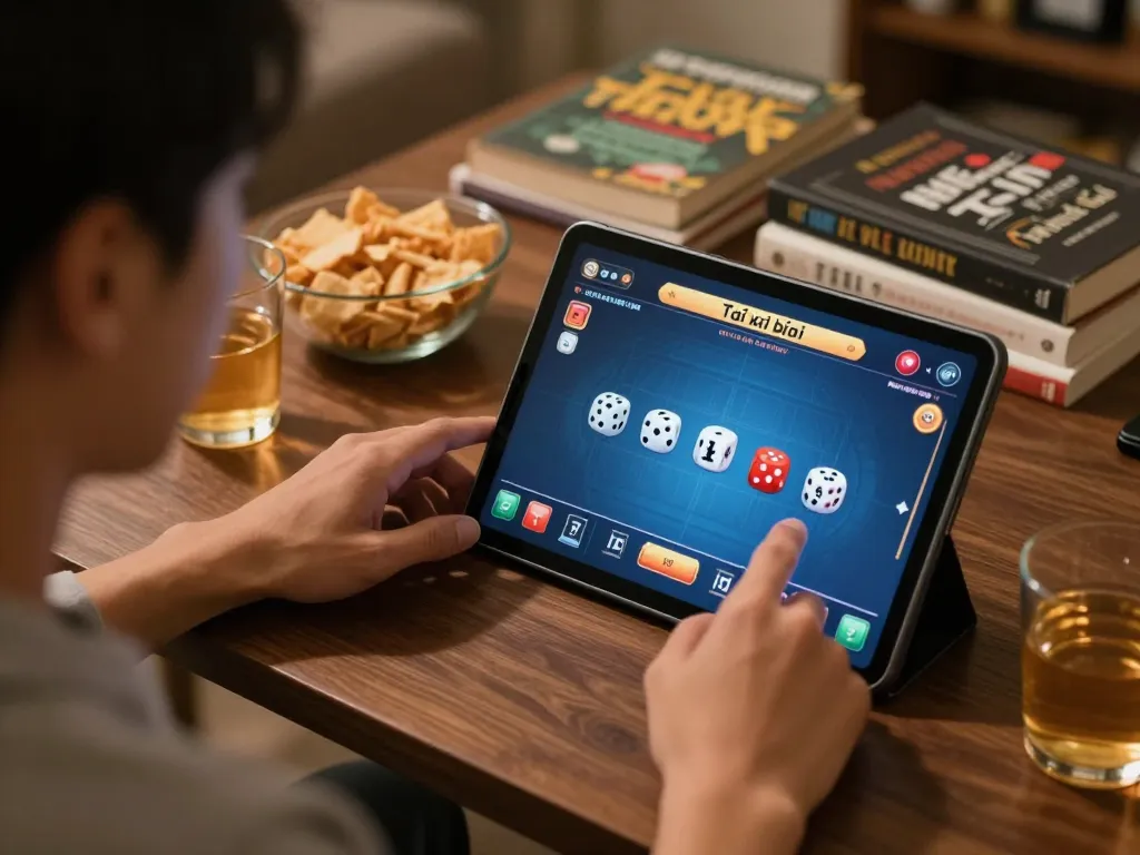 Play tài xỉu and enjoy a cozy home gaming session with snacks and drinks