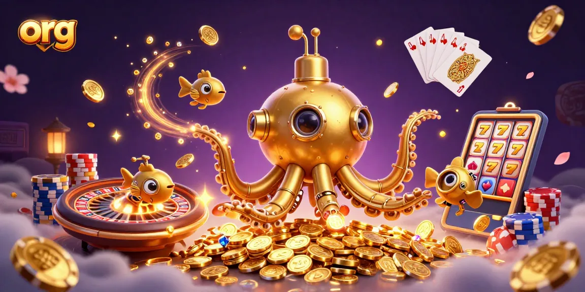 Experience thrilling gaming with golden kraken and vibrant casino elements at org.