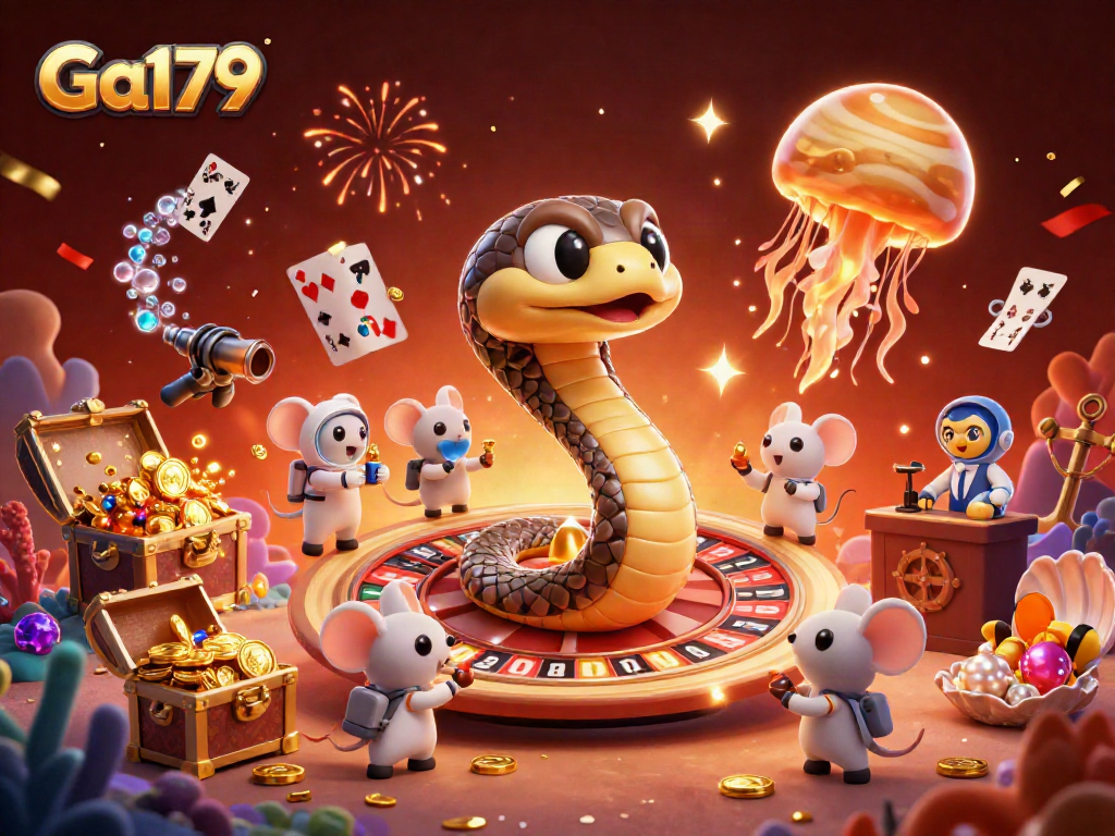 Enjoy thrilling bets at Ga179 with an astronaut-themed cosmic casino scene!