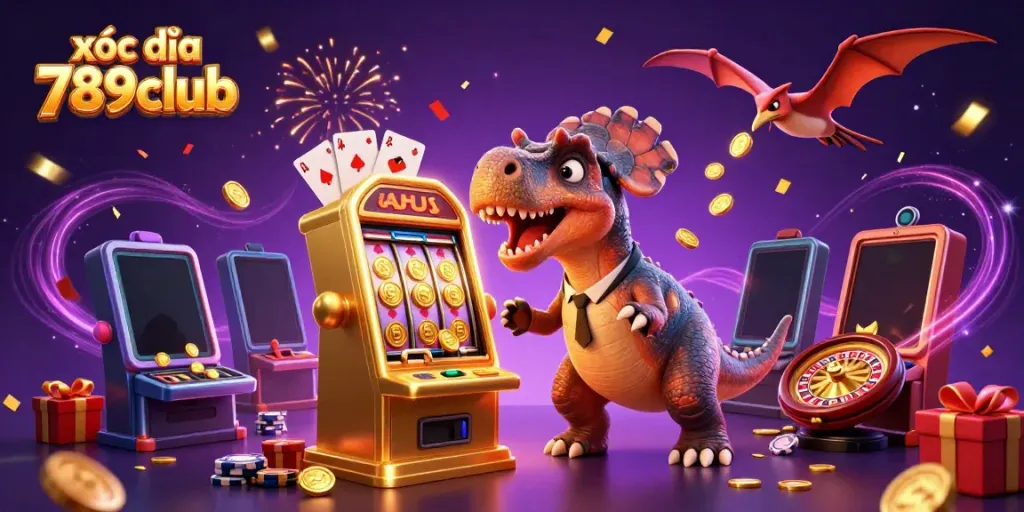 Catch the excitement of xóc đĩa 789club with cartoon characters and dynamic casino elements!